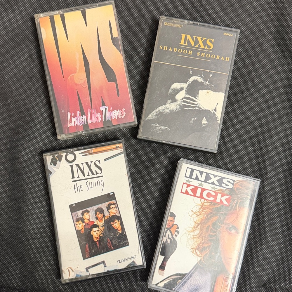 Vintage 80’s cassette tapes- INXS - Set of 4